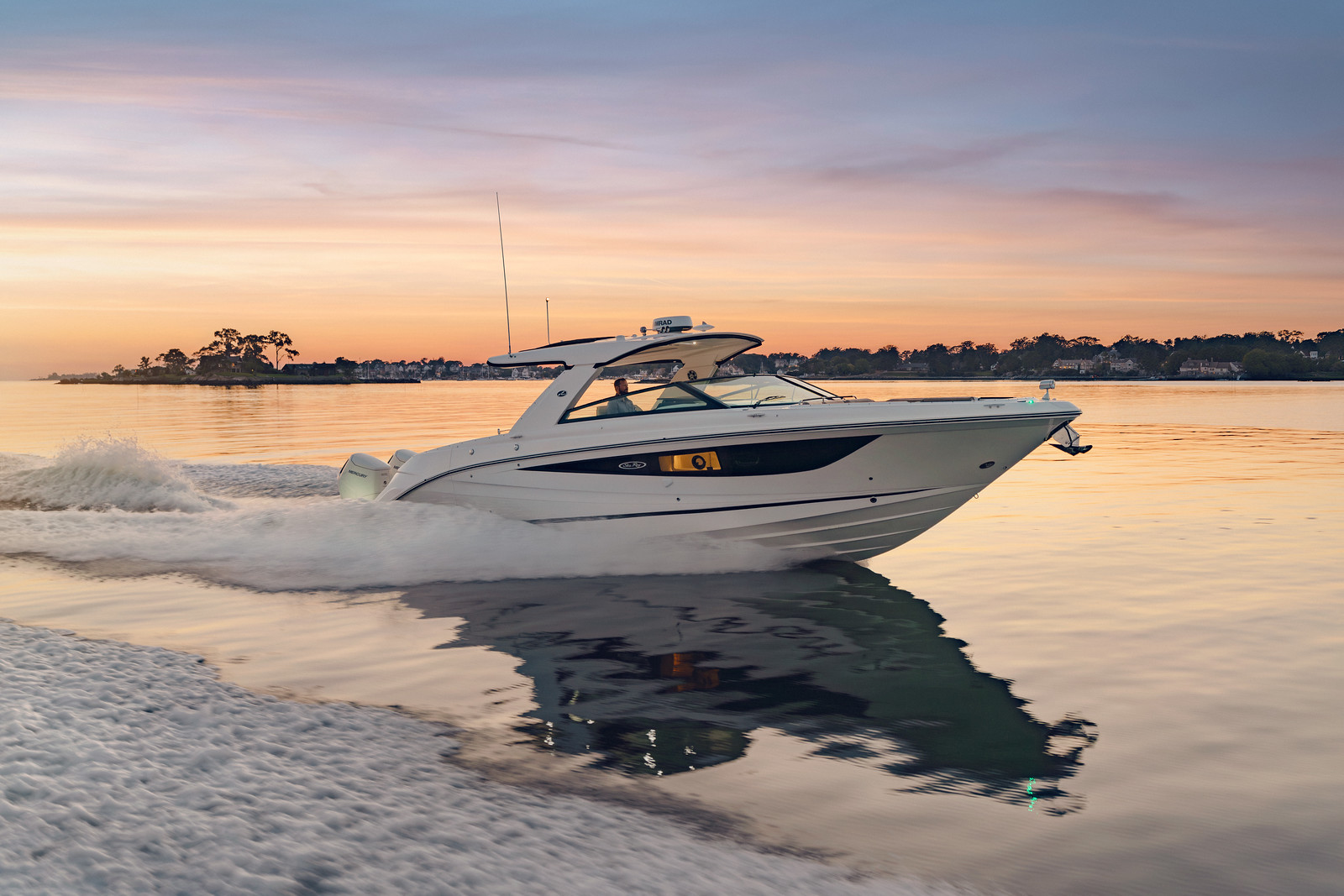 SLX 400 Outboard at sunset